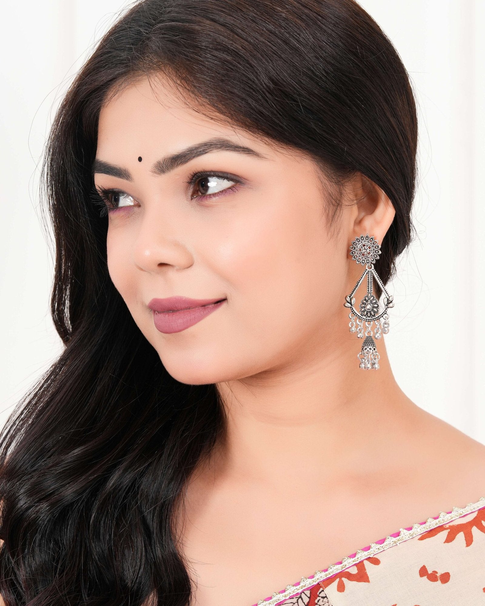 Handmade Traditional Chandbali Jhumki Earrings – Ethnic Wedding & Festive Wear Jewellery for Women