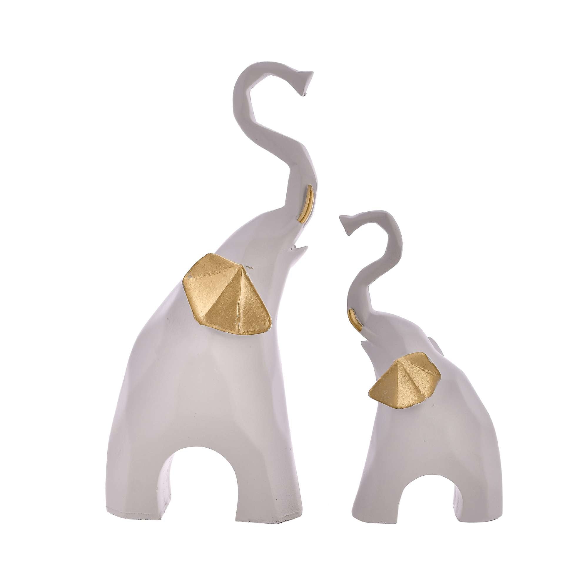Elephant Family Statue – Antique Design Decorative Showpiece for Home & Living Room
