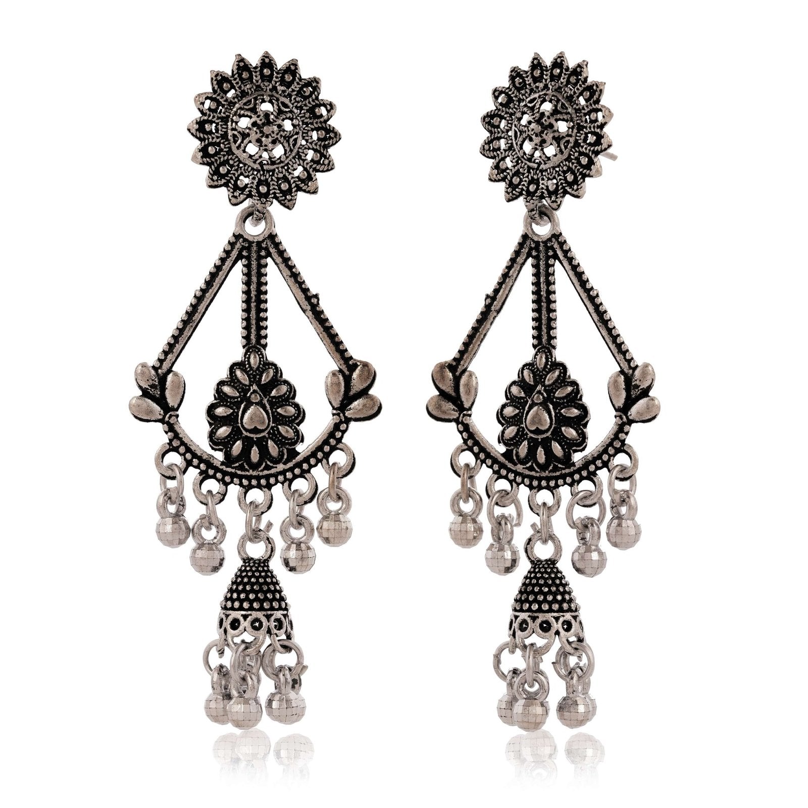 Handmade Traditional Chandbali Jhumki Earrings – Ethnic Wedding & Festive Wear Jewellery for Women