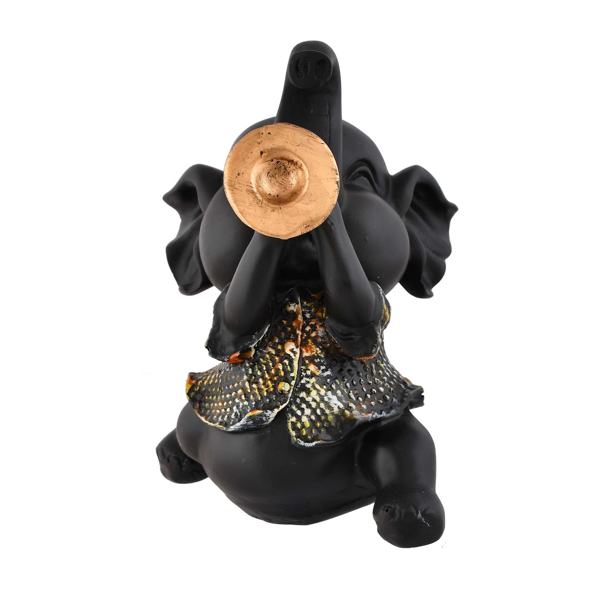 Elephant Playing Trumpet Showpiece – Polyresin Decorative Figurine for Home & Office