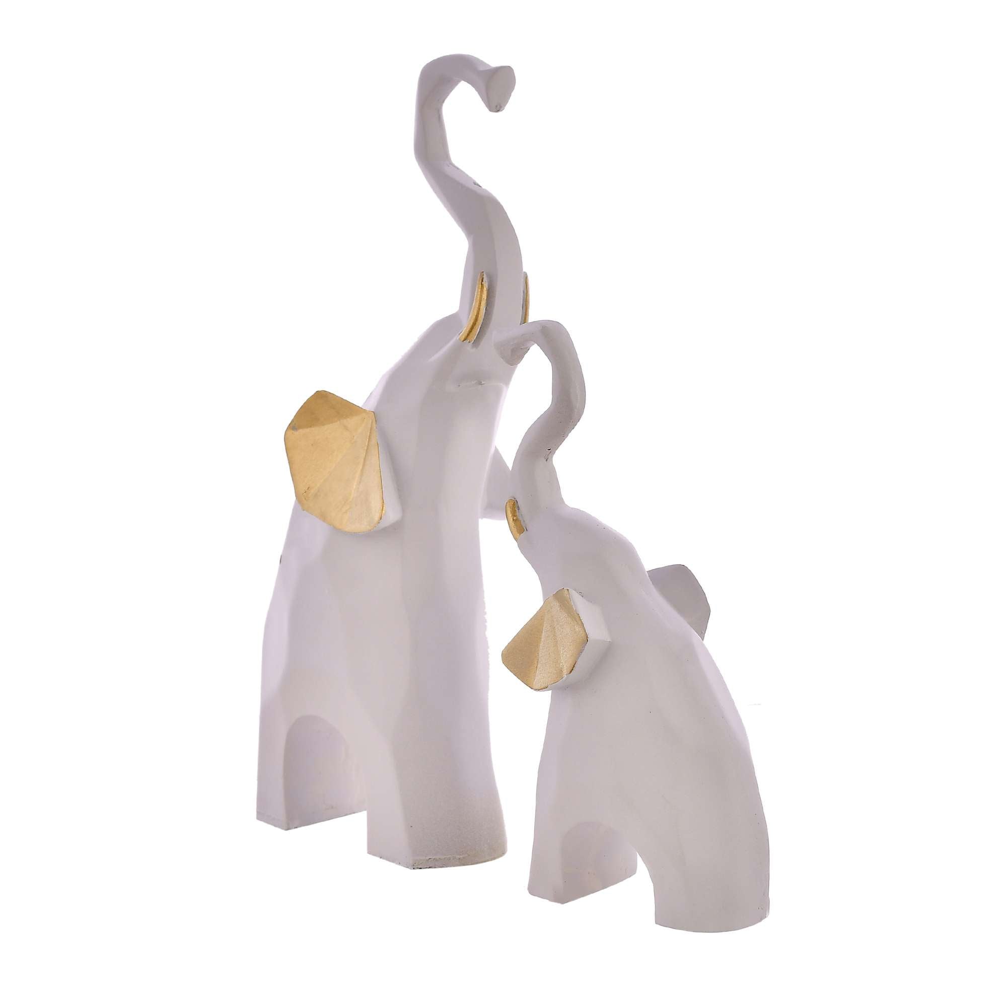 Elephant Family Statue – Antique Design Decorative Showpiece for Home & Living Room