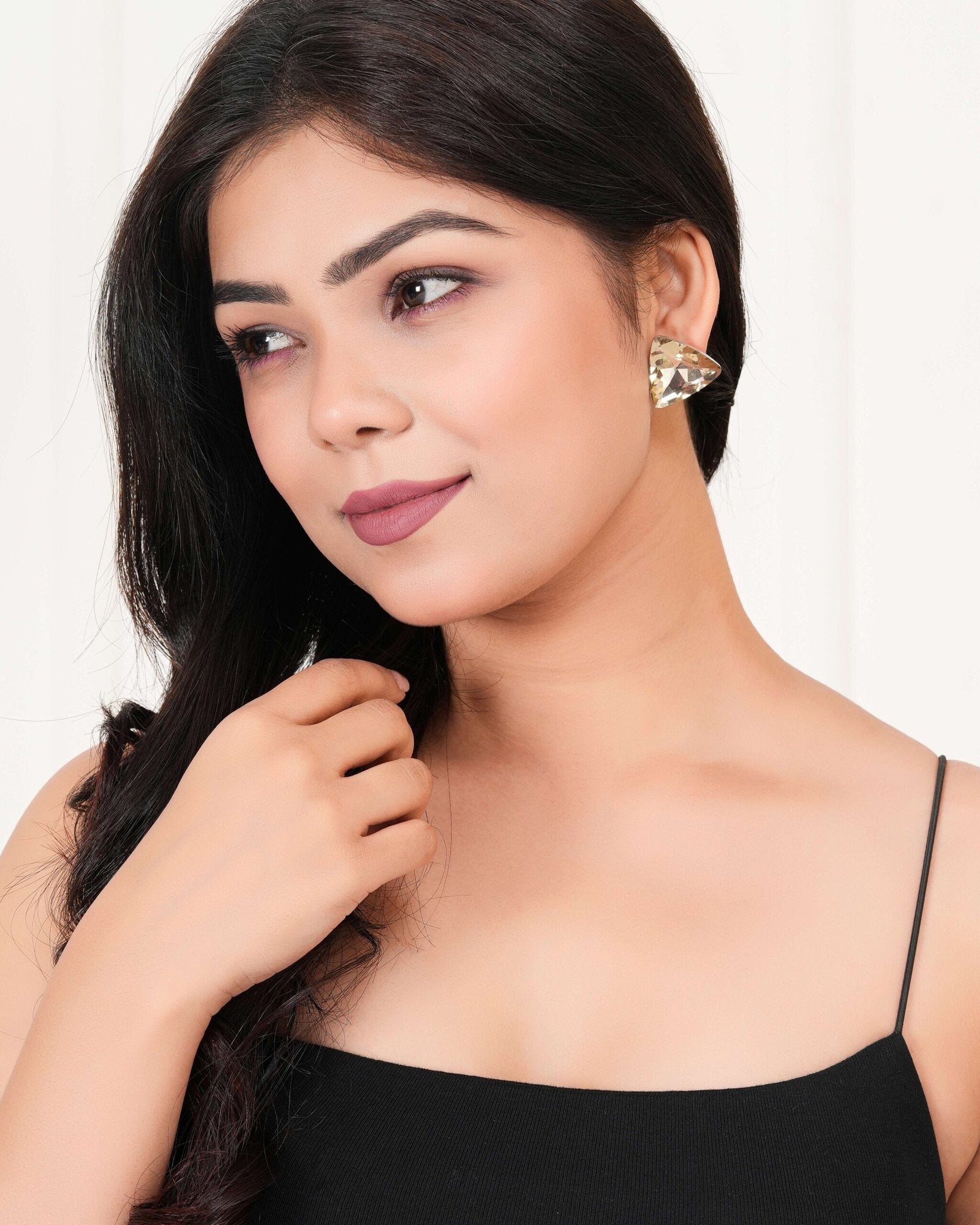 Women’s Crystal Stud Earrings | Elegant Party Wear Fashion Jewellery | Birthday & Anniversary Gift -AZ838-OX-ER56